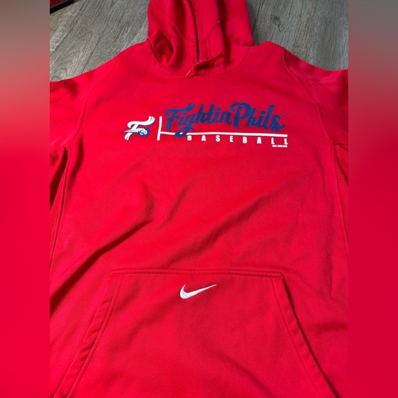 Nike Phillies Sweatshirt Hoodie Fightin Phils 2013 Baseball Red Blue Size M - Picture 5 of 12
